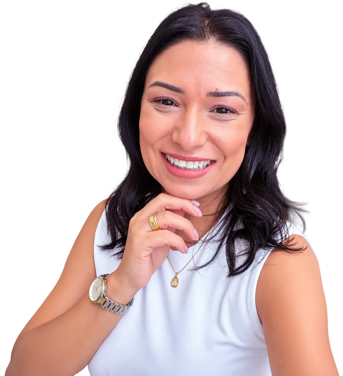 Neide Carvalho sorrindo